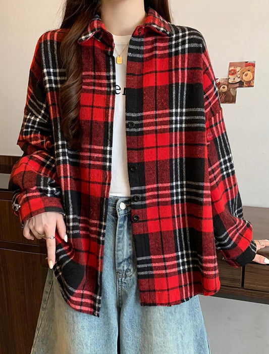 あったかチェックシャツ　