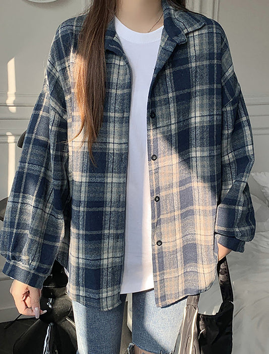 あったかチェックシャツ　