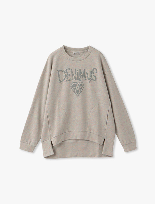 ＜デニマス＞DENIMUS カスレ発泡プリントチュニック