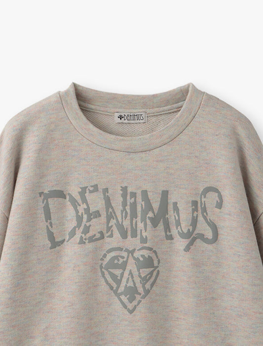 ＜デニマス＞DENIMUS カスレ発泡プリントチュニック