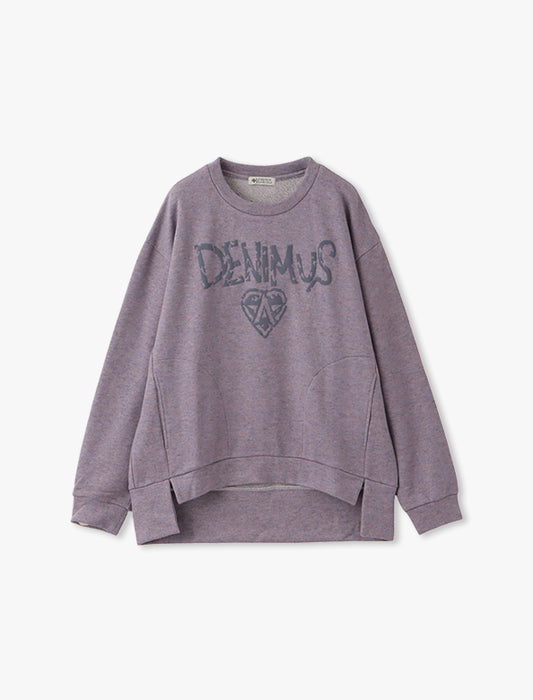 ＜デニマス＞DENIMUS カスレ発泡プリントチュニック