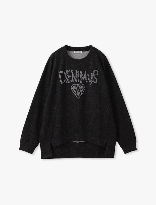 ＜デニマス＞DENIMUS カスレ発泡プリントチュニック