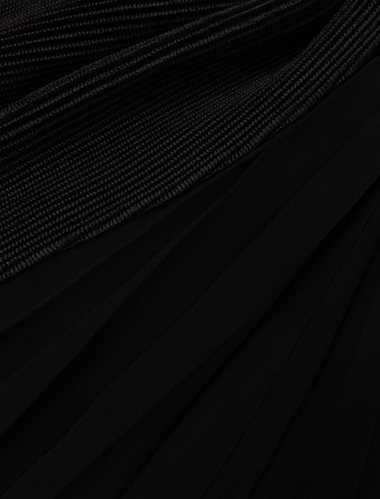 ＜SPECCHIO＞シャトル×アコーディオンプリーツ アシメワンピース