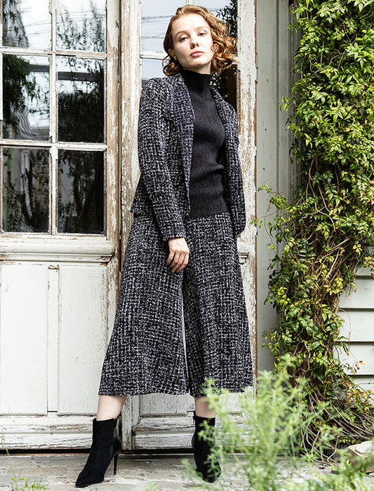 ＜SPECCHIO＞シャトルプリーツ ボトルネックプルオーバー