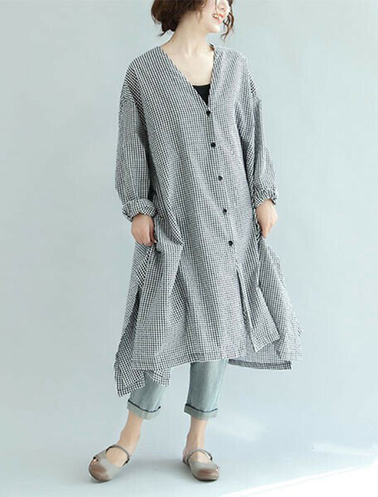 【近日入荷】バックリボン付きギンガムチェック柄ワンピース※4月中旬入荷予定　