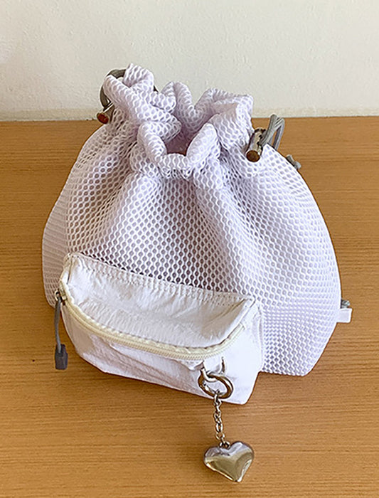 メッシュ巾着ショルダーバッグ