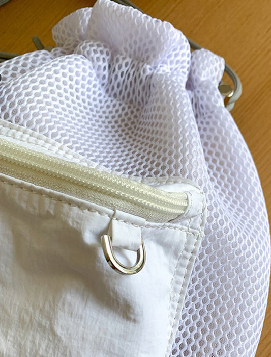 メッシュ巾着ショルダーバッグ