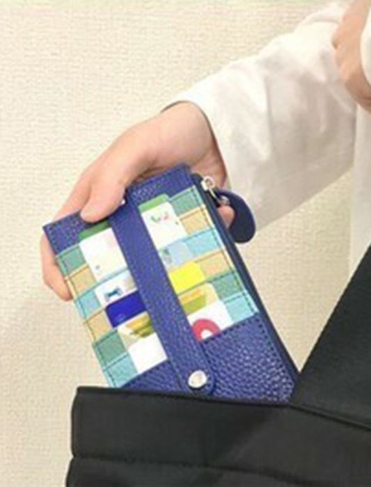落下防止ベルト付カラフルスリムカードケース