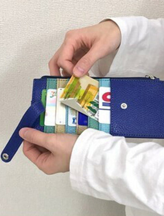 落下防止ベルト付カラフルスリムカードケース