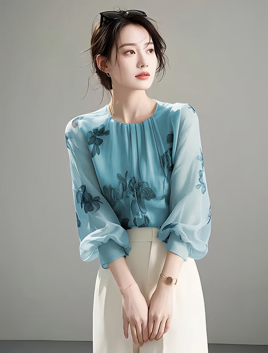 【近日入荷】透け感がおしゃれなシフォントップス　※4月下旬入荷