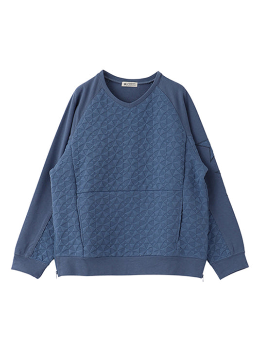 ＜デニマス＞DENIMUS 膨れジャガード使い星モチーフ加工トレーナー