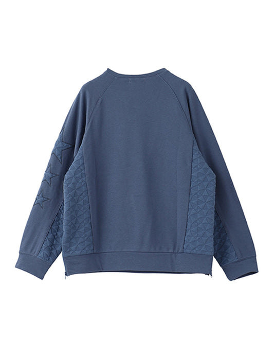 ＜デニマス＞DENIMUS 膨れジャガード使い星モチーフ加工トレーナー